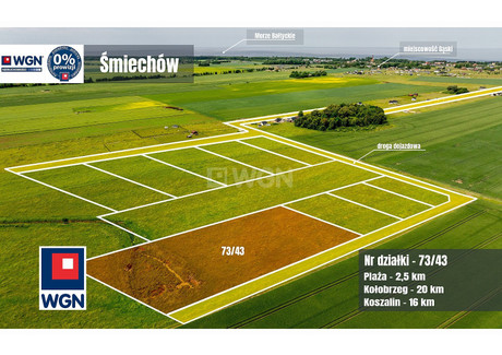 Działka na sprzedaż - Śmiechów, Będzino (Gm.), Koszaliński (Pow.), 8578 m², 388 000 PLN, NET-22836