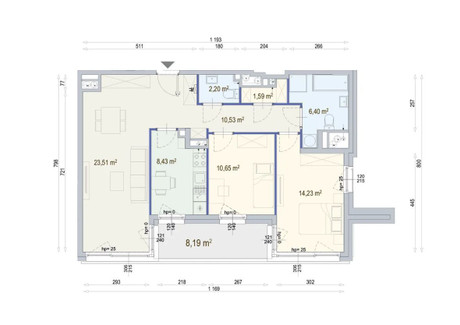 Mieszkanie na sprzedaż - Wołoska Mokotów, Warszawa, Mokotów, Warszawa, 77,54 m², 1 859 042 PLN, NET-372688