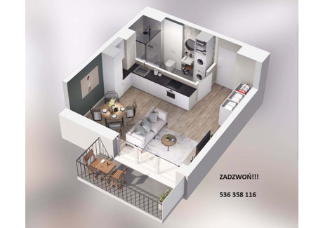 Mieszkanie na sprzedaż - Kórnicka Swarzędz, Poznański, 32,66 m², 299 399 PLN, NET-294532