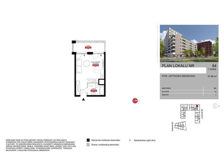 Mieszkanie na sprzedaż - Wołoska Mokotów, Warszawa, Mokotów, Warszawa, 27,9 m², 684 659 PLN, NET-733888