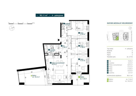 Mieszkanie na sprzedaż - Szeligowska Bemowo, Warszawa, Bemowo, Warszawa, 90,11 m², 1 524 000 PLN, NET-167057