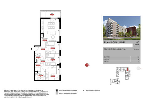 Mieszkanie na sprzedaż - Wołoska Mokotów, Warszawa, Mokotów, Warszawa, 76,7 m², 1 474 288 PLN, NET-700767