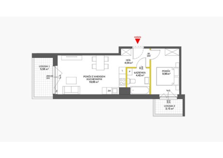 Mieszkanie na sprzedaż - Targówek Nowe Bródno, Targówek, Warszawa, 38,86 m², 549 286 PLN, NET-167007