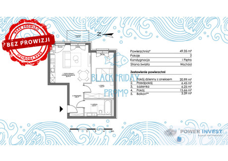 Mieszkanie na sprzedaż - Sztutowo, Nowodworski, 49,35 m², 599 500 PLN, NET-26264/7649/OMS