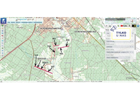 Działka na sprzedaż - Stara Grabownica, Ostrów Mazowiecka, Ostrowski, 13 600 m², 235 000 PLN, NET-45726/3877/OGS