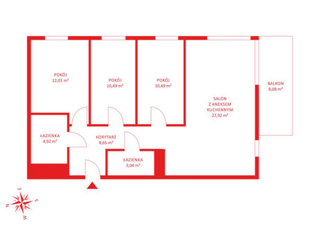 Mieszkanie na sprzedaż - Wojciecha Kiedrowskiego Morena Piecki-Migowo, Gdańsk, 77,12 m², 1 097 726 PLN, NET-PH204440