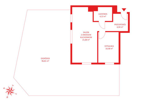 Mieszkanie na sprzedaż - Ametystowa Łostowice, Gdańsk, 43,33 m², 467 964 PLN, NET-PH118515