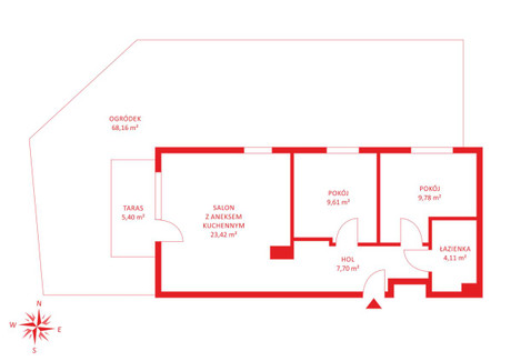 Mieszkanie na sprzedaż - Warszawska Ujeścisko, Gdańsk, 54,62 m², 688 212 PLN, NET-PH825174