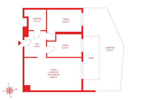 Mieszkanie na sprzedaż - Franciszka Rakoczego Piecki-Migowo, Gdańsk, 57,32 m², 762 356 PLN, NET-PH124976