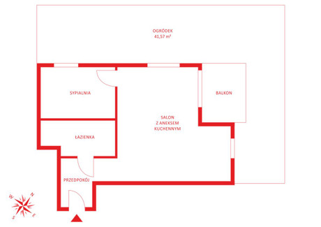 Mieszkanie na sprzedaż - Elizy Orzeszkowej Aniołki, Gdańsk, 42,87 m², 853 113 PLN, NET-PH422835