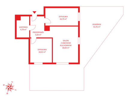 Mieszkanie na sprzedaż - Ametystowa Łostowice, Gdańsk, 49,87 m², 518 614 PLN, NET-PH919736