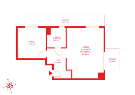 Mieszkanie na sprzedaż - Aleje Jerozolimskie Warszawa, Wola, Warszawa, 45,96 m², 739 956 PLN, NET-PH738982