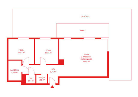 Mieszkanie na sprzedaż - Legnicka Siedlce, Gdańsk, 72,81 m², 1 092 150 PLN, NET-PH645770