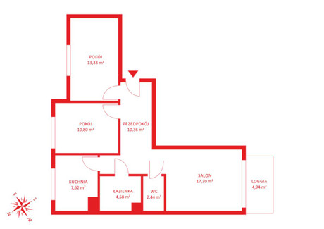 Mieszkanie na sprzedaż - Włochy, Warszawa, Włochy, Warszawa, 66,43 m², 1 082 766 PLN, NET-PH684358