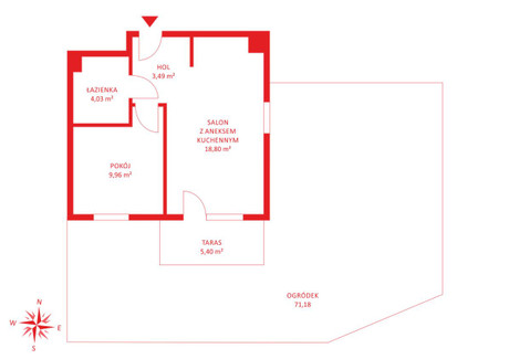 Mieszkanie na sprzedaż - Warszawska Ujeścisko, Gdańsk, 36,28 m², 511 548 PLN, NET-PH926666