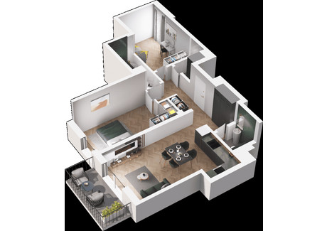 Mieszkanie na sprzedaż - ul. Polska 10 Mokotów, Warszawa, 70,1 m², inf. u dewelopera, NET-B010