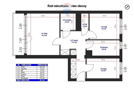 Mieszkanie na sprzedaż - Łużycka Podgórze Duchackie, Kraków, 55,7 m², 599 000 PLN, NET-53/11671/OMS