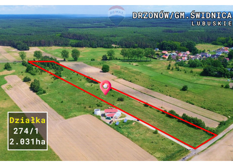 Działka na sprzedaż - Drzonów, Świdnica, Zielonogórski, 20 314 m², 150 000 PLN, NET-142/9148/OGS