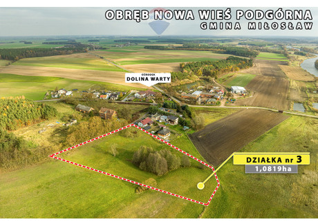 Działka na sprzedaż - Nowa Wieś Podgórna, Miłosław, Wrzesiński, 10 819 m², 345 000 PLN, NET-158/9148/OGS