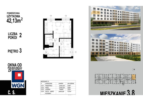 Mieszkanie na sprzedaż - Wojska Polskiego Głogów, Głogowski, 42,13 m², 290 697 PLN, NET-40590201