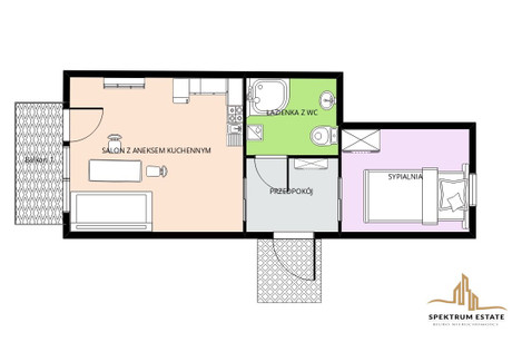 Mieszkanie na sprzedaż - Sereno Fenn'a Stare Miasto, Kraków, Kraków M., 34,32 m², 689 000 PLN, NET-SPEK-MS-3675