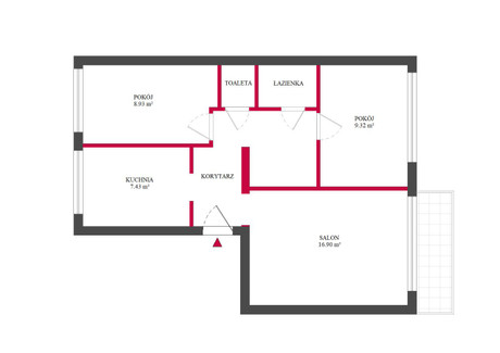 Mieszkanie na sprzedaż - Jacka Malczewskiego Chojny, Łódź-Górna, Łódź, 54,3 m², 369 000 PLN, NET-TC960401