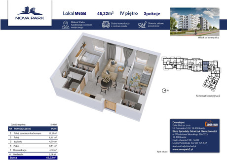 Mieszkanie na sprzedaż - Akademicka Łomża, 48,05 m², 377 193 PLN, NET-2123