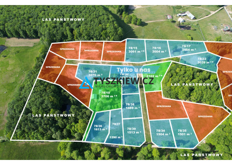 Działka na sprzedaż - Sambora Trzepowo, Przywidz, Gdański, 3102 m², 139 590 PLN, NET-TY142368