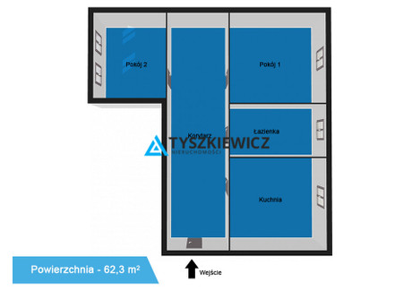 Mieszkanie na sprzedaż - Starogard Gdański, Starogardzki, 62,26 m², 298 000 PLN, NET-TY723708