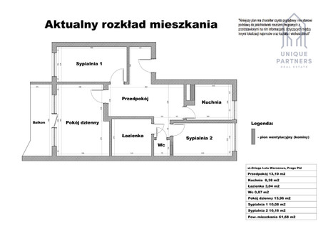 Mieszkanie na sprzedaż - Praga-Południe, Warszawa, Praga-Południe, Warszawa, 63,22 m², 729 000 PLN, NET-513244