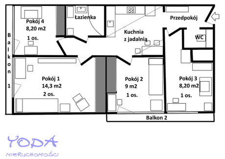 Mieszkanie do wynajęcia - al. Wojciecha Korfantego Centrum, Katowice, 62 m², 3700 PLN, NET-1801/988/OMW