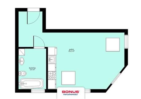 Mieszkanie na sprzedaż - bł. Królowej Jadwigi Śródmieście, Szczecin, 31,8 m², 335 557 PLN, NET-BON44593