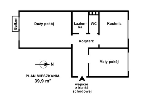 Mieszkanie na sprzedaż - Marii Konopnickiej Kalisz, wielkopolskie, 40 m², 230 000 PLN, NET-gratka-38338459