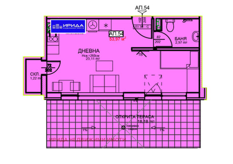 Mieszkanie na sprzedaż - Център/Centar София/sofia, Bułgaria, 65 m², 130 121 USD (499 665 PLN), NET-99454492