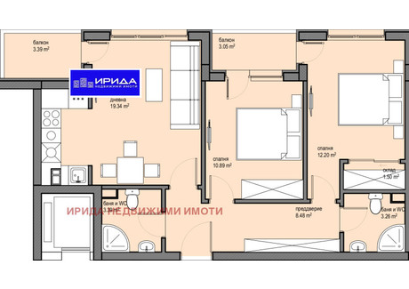 Mieszkanie na sprzedaż - Красна поляна /Krasna poliana София/sofia, Bułgaria, 88 m², 157 648 USD (654 240 PLN), NET-92530227