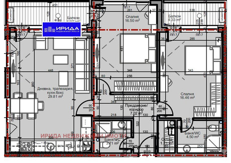 Mieszkanie na sprzedaż - Младост /Mladost София/sofia, Bułgaria, 122 m², 258 638 USD (993 171 PLN), NET-92576347