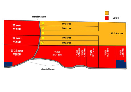 Działka na sprzedaż - Mtée Gagnon, Sainte-Marguerite-du-Lac-Masson, QC J0T1L0, CA Sainte-Marguerite-Du-Lac-Masson, Kanada, 40 469 m², 144 618 USD (555 335 PLN), NET-97087943