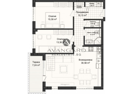 Mieszkanie na sprzedaż - Кършияка, Гагарин/Karshiaka, Gagarin Пловдив/plovdiv, Bułgaria, 116 m², 119 735 USD (490 914 PLN), NET-85867341