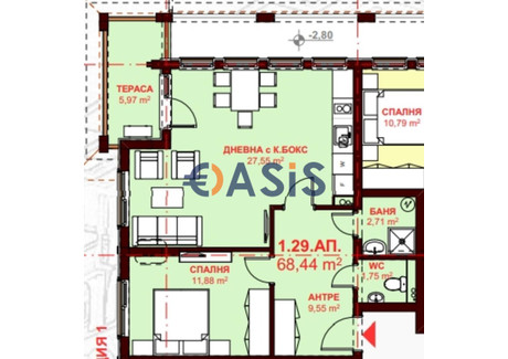 Mieszkanie na sprzedaż - гр. Свети Влас/gr. Sveti Vlas Бургас/burgas, Bułgaria, 87 m², 101 452 USD (388 561 PLN), NET-80508651