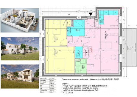 Mieszkanie na sprzedaż - Barbâtre, Francja, 63 m², 342 765 USD (1 405 335 PLN), NET-94595643