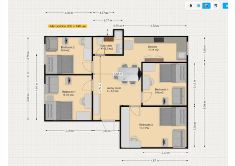 Mieszkanie do wynajęcia - Calle Gomera Valencia, Hiszpania, 70 m², 573 USD (2217 PLN), NET-96264584