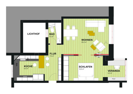 Mieszkanie do wynajęcia - Straße am Schoelerpark Berlin, Niemcy, 54 m², 1845 USD (7547 PLN), NET-96319286