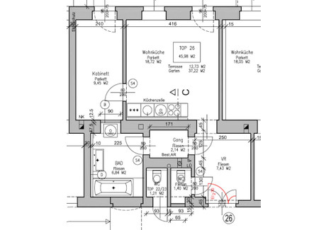 Mieszkanie do wynajęcia - Koppstraße Vienna, Austria, 46 m², 2167 USD (8472 PLN), NET-96637382