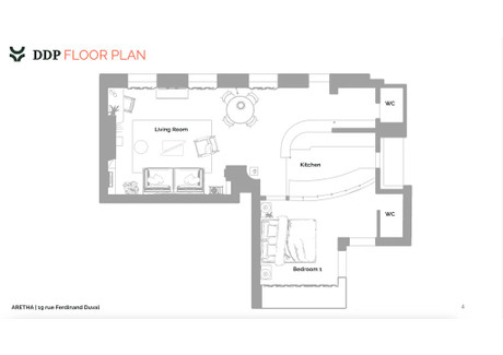 Mieszkanie do wynajęcia - Rue Ferdinand Duval Paris, Francja, 66 m², 4310 USD (17 628 PLN), NET-97916088