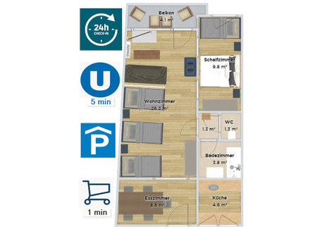 Mieszkanie do wynajęcia - Siegesplatz Vienna, Austria, 55 m², 2145 USD (8645 PLN), NET-93308340