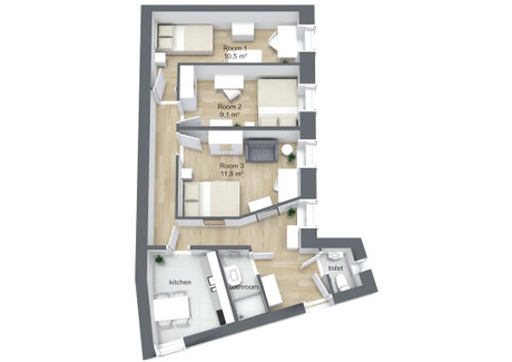 Mieszkanie do wynajęcia - Liechtensteinstraße Vienna, Austria, 53 m², 671 USD (2645 PLN), NET-90222891