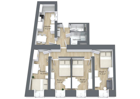 Mieszkanie do wynajęcia - Kirchberggasse Vienna, Austria, 67 m², 648 USD (2488 PLN), NET-90234172