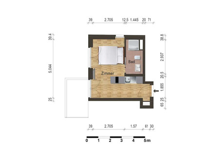 Mieszkanie do wynajęcia - Brunnenstraße Berlin, Niemcy, 22 m², 1344 USD (5497 PLN), NET-90237152