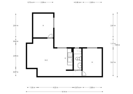 Mieszkanie do wynajęcia - Calle del Matadero Madrid, Hiszpania, 60 m², 1694 USD (7082 PLN), NET-90244189