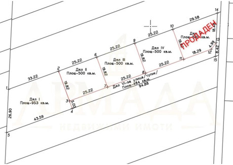 Działka na sprzedaż - с. Марково/s. Markovo Пловдив/plovdiv, Bułgaria, 610 m², 45 206 USD (184 892 PLN), NET-102271295